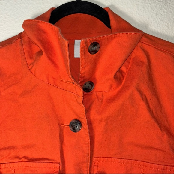 Cabi Resort Jacket Tiger Lily orange Woman's size medium boxy swing jacket 5098 - Picture 10 of 16